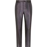 Pantalones clásicos morados de poliester rebajados ancho W46 con rayas Dolce & Gabbana para hombre 