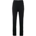 Pantalones clásicos negros de seda vintage chanel talla L para mujer 