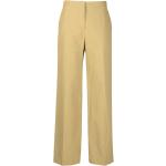 Pantalones orgánicos amarillos de algodón de lino rebajados ancho W36 Jil Sander talla M para mujer 