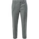 Pantalones clásicos grises de seda ancho W42 Thom Browne talla 3XL para mujer 