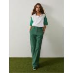 Pantalones chinos verdes de algodón talla XS para mujer 