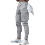 Pantalones grises de algodón de fitness de otoño tallas grandes informales de camuflaje talla 3XL 