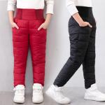Pantalones elásticos infantiles rojos de algodón acolchados 4 años para bebé 