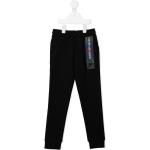 Pantalones casual infantiles negros de algodón rebajados informales con logo Calvin Klein 