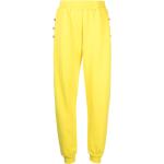 Pantalones amarillos de algodón de chándal rebajados con logo Philipp Plein para mujer 