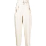 Pantalones beige de algodón de lino rebajados ancho W38 IRO Paris talla XL para mujer 