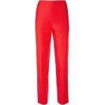 Pantalones clásicos rojos de seda rebajados talla XS para mujer 