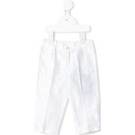 Pantalones chinos infantiles blancos de seda arrugados Dolce & Gabbana 
