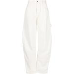 Pantalones blancos de pana de pana rebajados informales para mujer 