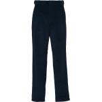 Pantalones azul marino de algodón de pana informales con logo Prada para hombre 