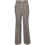 Pantalones grises de lino de lino ancho W42 informales a cuadros Gucci talla XXL para mujer 