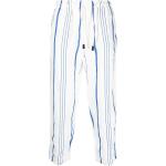 Pantalones blancos de lino de lino tallas grandes informales con rayas talla XXL para hombre 