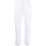 Pantalones casual blancos de algodón rebajados ancho W24 largo L29 informales DONDUP para mujer 