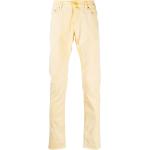 Jeans stretch amarillos de algodón rebajados ancho W32 largo L33 informales con logo Jacob Cohen para hombre 