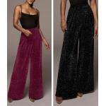 Pantalones rojos de sintético de cintura alta de verano tallas grandes informales con purpurina talla XXL para mujer 
