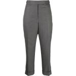 Pantalones clásicos grises de poliester ancho W44 informales con rayas Thom Browne talla 3XL para mujer 
