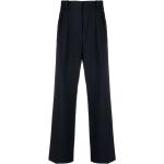 Pantalones azul marino de viscosa de cintura alta rebajados informales con logo Tommy Hilfiger Sport talla S para mujer 