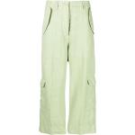 Pantalones verdes de lino de lino rebajados informales ASPESI talla XL para mujer 