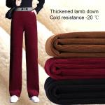Pantalones marrones de poliester de cintura alta tallas grandes informales talla 3XL para mujer 