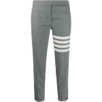 Pantalones pitillos grises de lana ancho W44 con rayas Thom Browne talla 3XL para mujer 