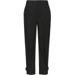Pantalones negros de algodón de lino rebajados talla L para mujer 