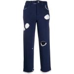 Jeans azules de algodón de corte recto informales cachemira Barrie para mujer 