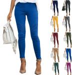 Jeans stretch grises de poliester tallas grandes desgastado con volantes talla 3XL para mujer 