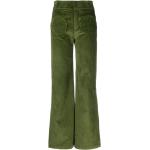 Pantalones verdes de algodón de pana ancho W42 largo L36 talla XS para mujer 