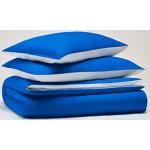 OSAMA Pantone™ Juego de Funda nórdica Individual 155 x 200 cm, 100% algodón percalle 200 Hilos, 1 Cuadrado, Doble Cara, Azul/Blanco