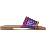 Zapatillas de casa lila de piel rebajadas de verano Lazamani talla 38 para mujer 