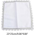 Pañuelos blancos de algodón de encaje talla M para hombre 