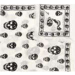Pañuelos Estampados blancos de seda Alexander McQueen con motivo de calavera Talla Única para hombre 