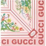 Pañuelos Estampados rosas de seda floreados Gucci con motivo de flores Talla Única para mujer 