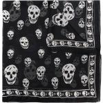 Pañuelos negros de seda de seda  Alexander McQueen con motivo de calavera Talla Única para hombre 