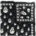 Pañuelos negros de seda de seda  Alexander McQueen con motivo de calavera Talla Única para mujer 