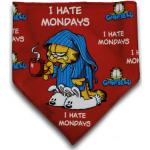 Pañuelo Garfield para perro, odio los lunes - Mediciones: 70 cm