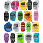 Relojes multicolor de pulsera cuadrados con calculadora LED para hombre 