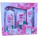 Jabón rosas exfoliantes en set de regalo para mujer 