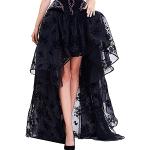 Faldas negras de satén para fiesta tallas grandes góticas fruncido talla 6XL para mujer 