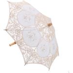 Paraguas de algodón Novia vintage de encaje para mujer 