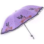 Paraguas morados de encaje de encaje talla L para mujer 