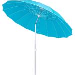 Parasol sombrilla azul con varillas flexibles de fibra de carbono y mástil de aluminio de Ø 250 cm