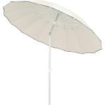 Parasol sombrilla inclinable blanco roto de aluminio de Ø 250 cm