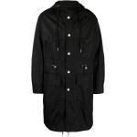 Abrigos negros de poliester con capucha  manga larga VERSACE talla 3XL para hombre 