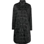 Abrigos negros con capucha  rebajados manga larga con cuello alto con logo Karl Lagerfeld para mujer 