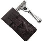 Parker Travel Mach 3 Compatible Razor with Leather