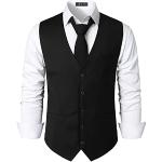 Chalecos negros de traje lavable a mano formales con cinturón talla L para hombre 