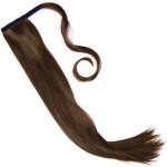 Parrucchino coda di cavallo coda di cavallo di Clip su capelli estensione pony nero-marrone NUOVO