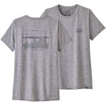 PATAGONIA W&apos;s Cap Cool Daily Graphic Shirt &apos;73 Skyline Feather Grey - Camiseta polo par senderismo - Gris - EU XS