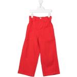 Pantalones acampanados rojos de algodón rebajados informales con logo talla XS para mujer 